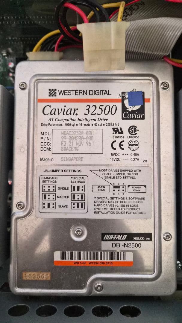 NEC PC9821Xa12/c8 HDD2.5GB メモリー48MB 起動確認