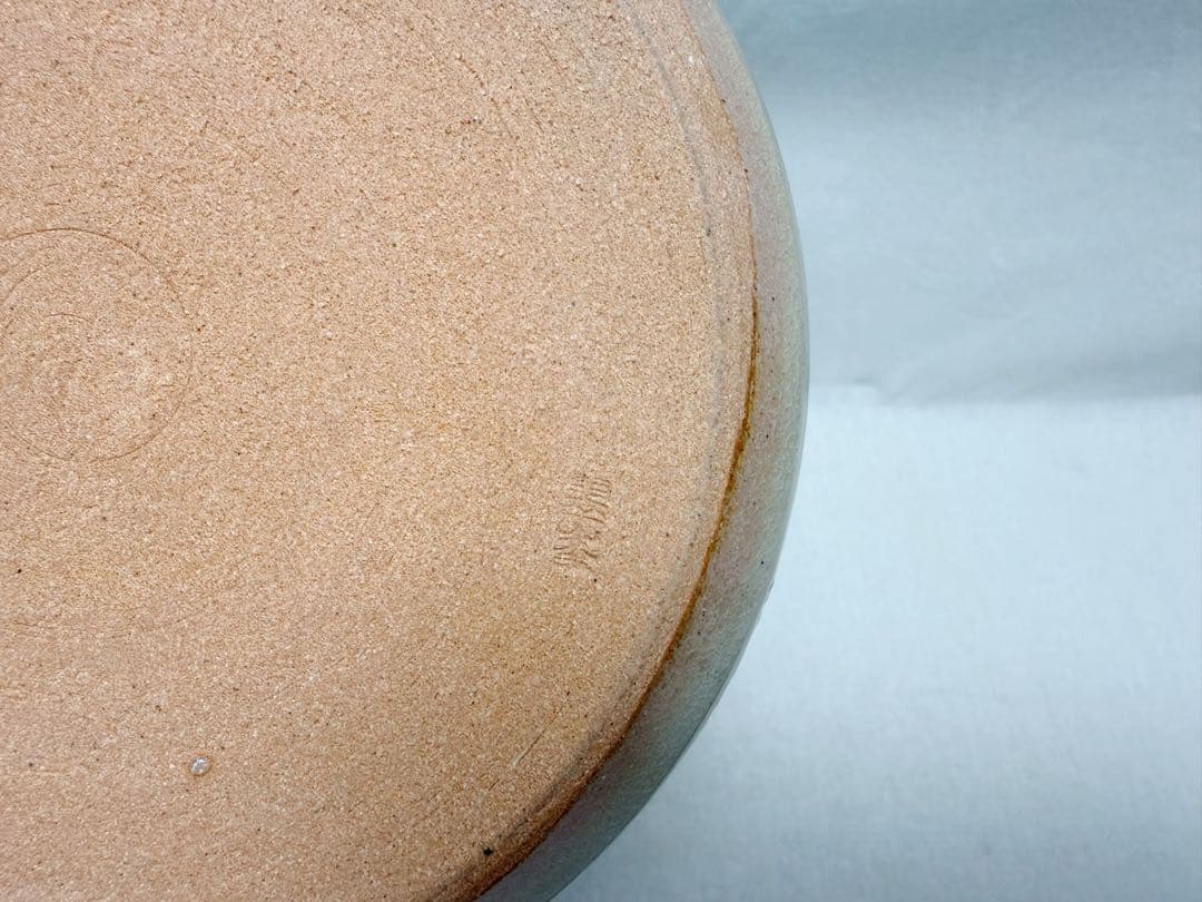未使用 茶道具 青柳翠峯作 狂言袴 菱形水指 陶印 塗り蓋
