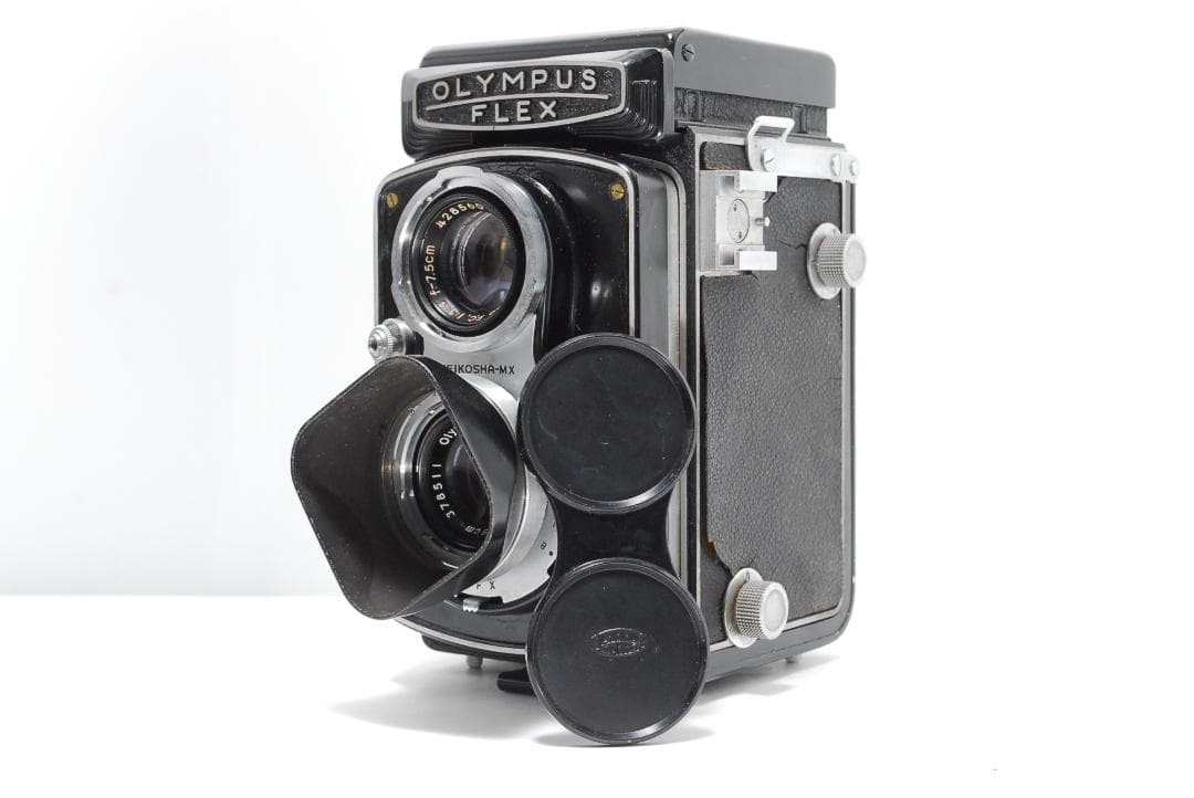 【ケース付き】希少レトロ二眼レフカメラ OLYMPUS FLEX フィルム