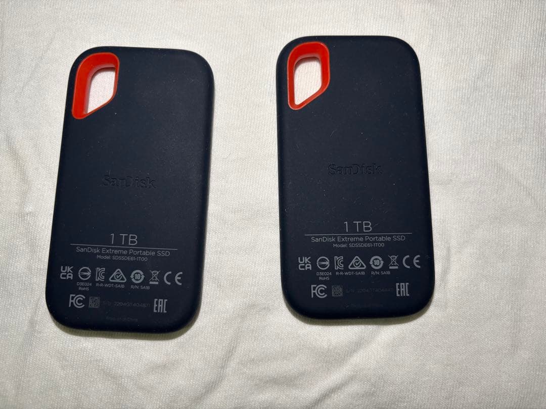 SanDisk ポータブルSSD 1TB USB-C 2つセット