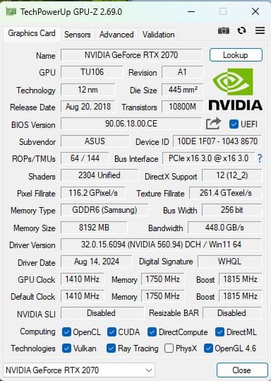 グラフィックボード・グラボ・ビデオカード ASUS ROG Strix GeForce RTX 2070