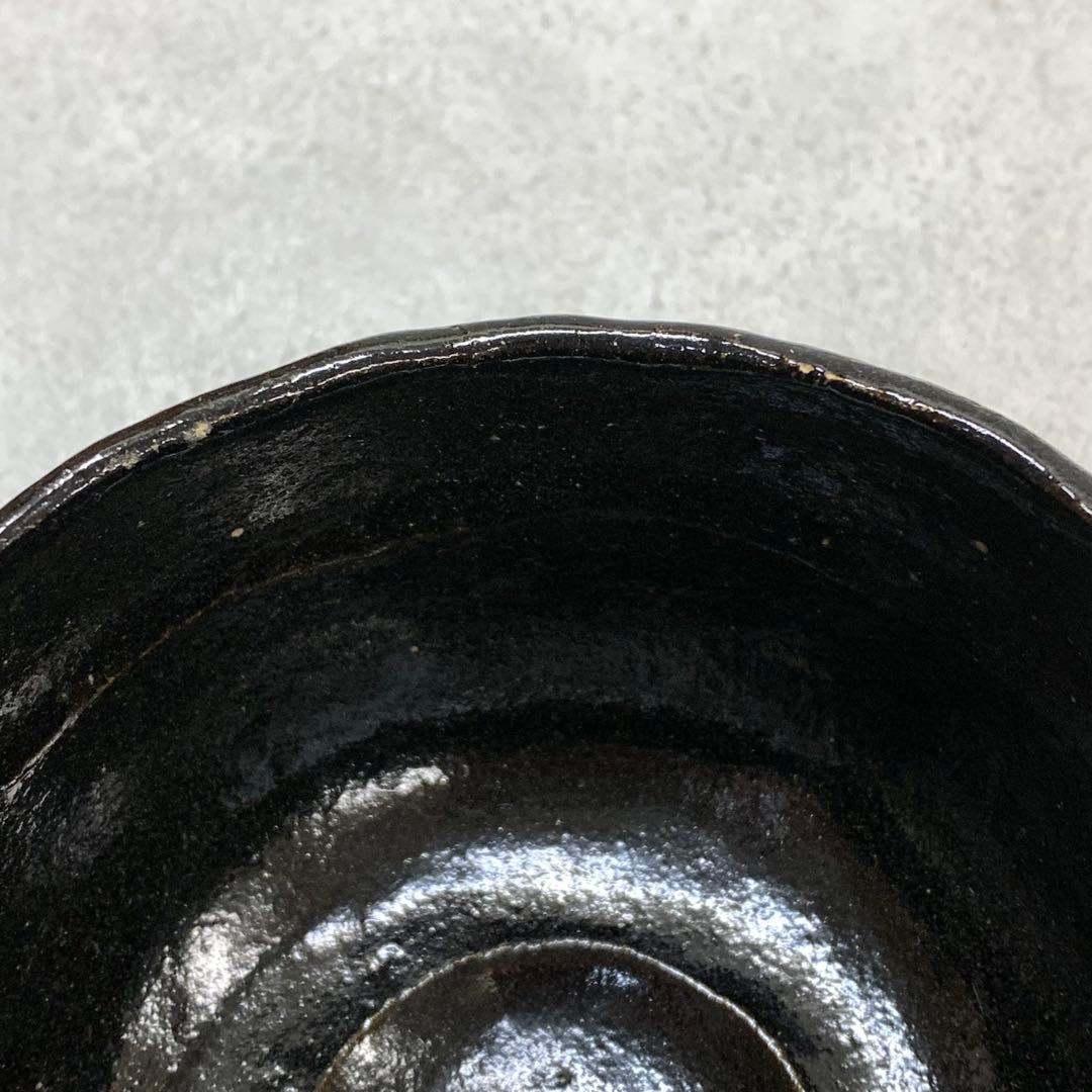 A-10 茶碗 佐々木昭楽 黒楽数印 共箱 茶道具 抹茶 和食器 茶の湯 楽茶碗