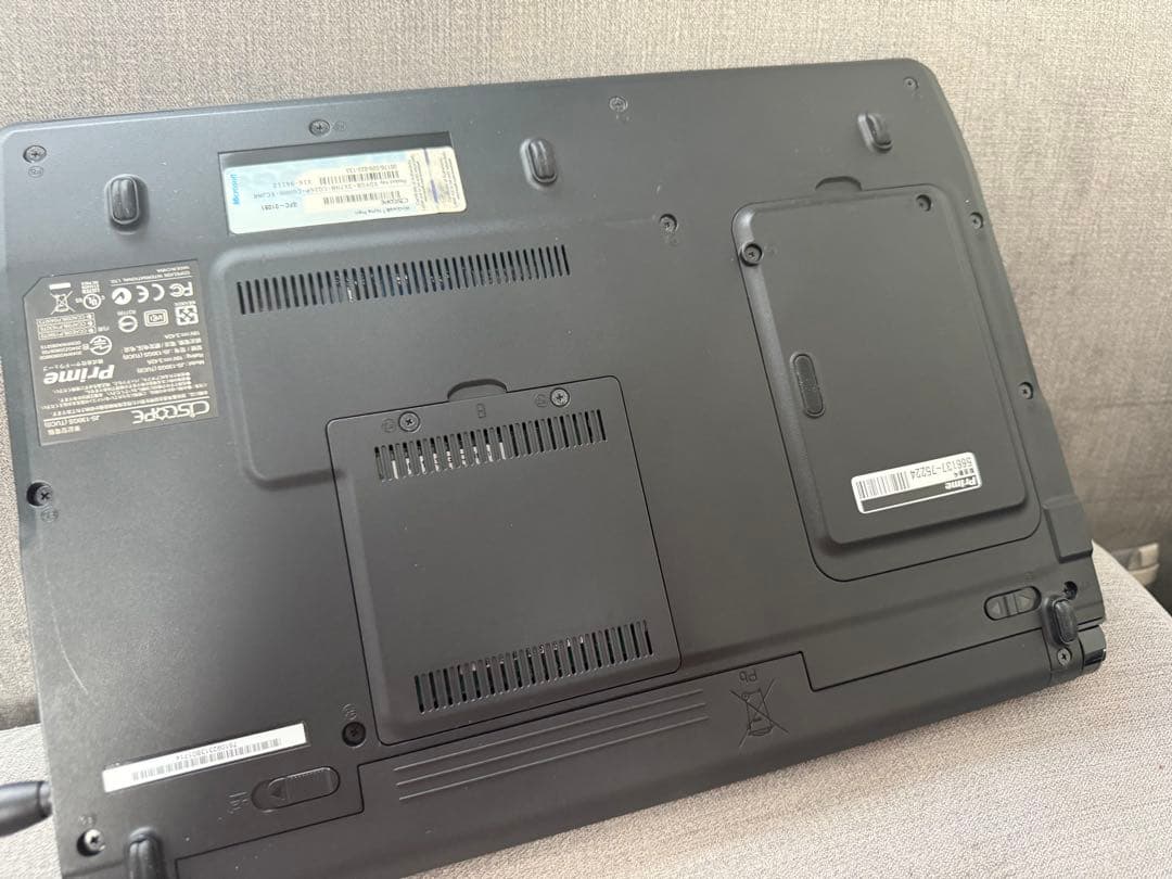 プライム ノートPC ブラック　Windows7 美品　格安　c4