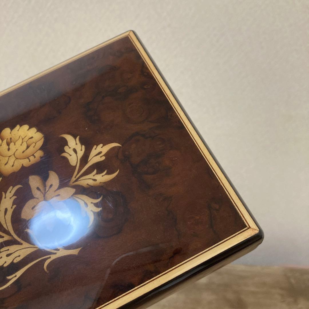 REUGE リュージュ×イタリア製工芸　オルゴールジュエリーボックス　象嵌