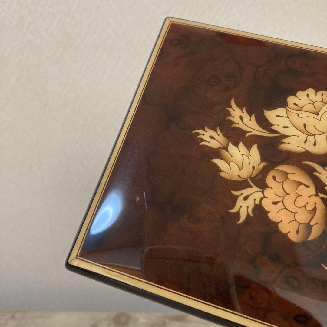 REUGE リュージュ×イタリア製工芸　オルゴールジュエリーボックス　象嵌