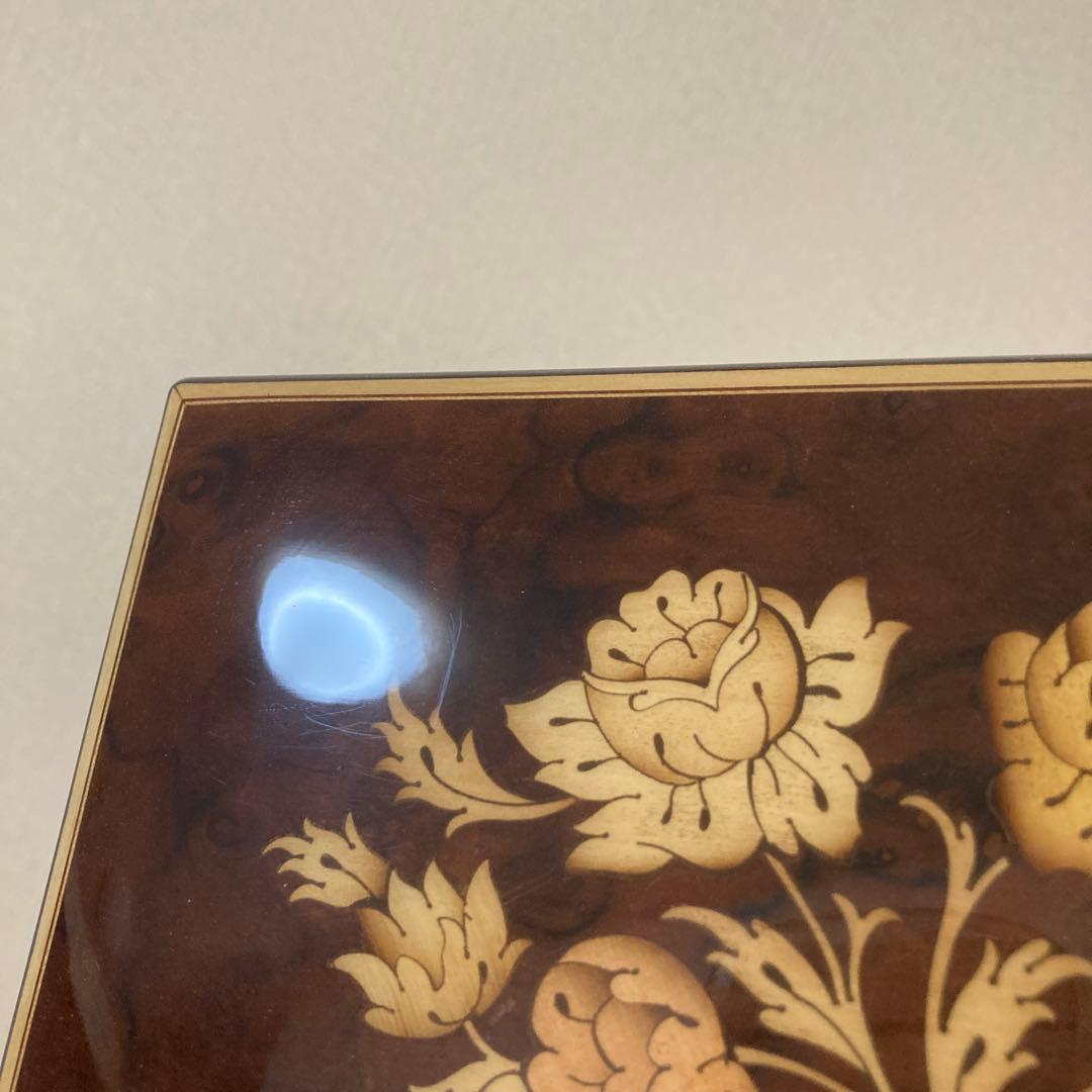 REUGE リュージュ×イタリア製工芸　オルゴールジュエリーボックス　象嵌