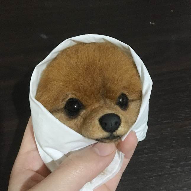 ポメラニアンお顔✩確認用✩羊毛フェルト