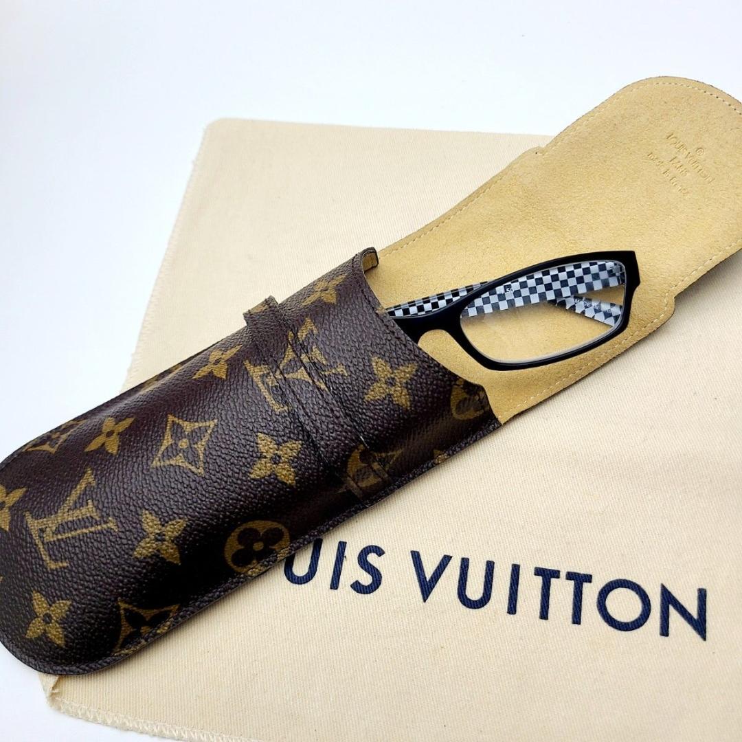 極美品 ルイヴィトン モノグラム メガネケース エテュイ ラバ 老眼鏡