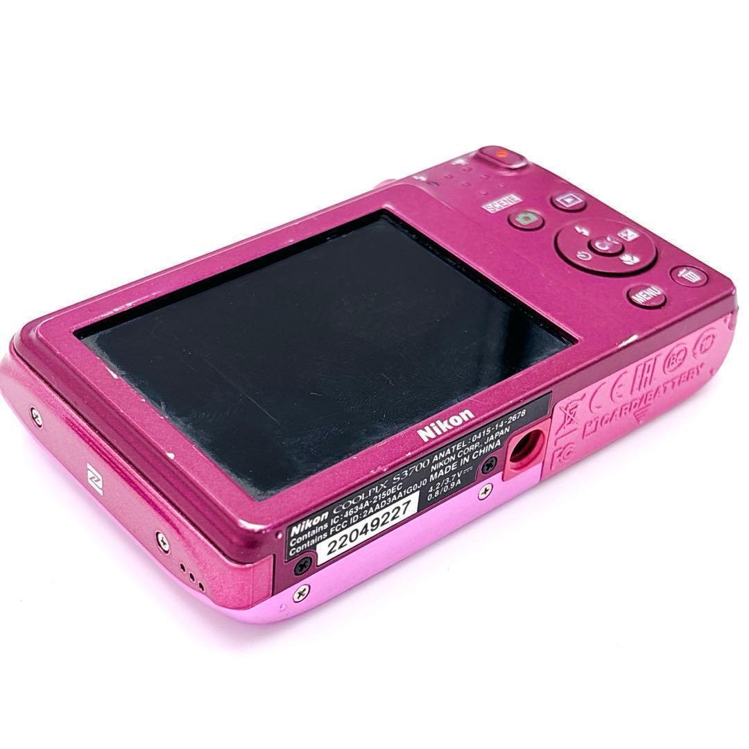 Nikon ニコン COOLPIX S3700 ピンク デジカメ Wi-Fi搭載