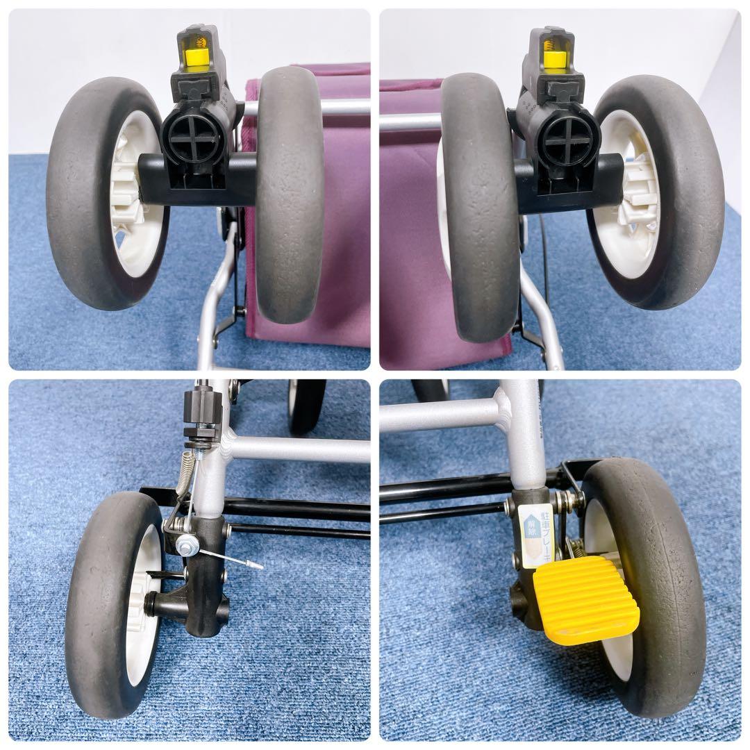 【使用少】幸和製作所 シルバーカー テイコブ パープルフラワー
