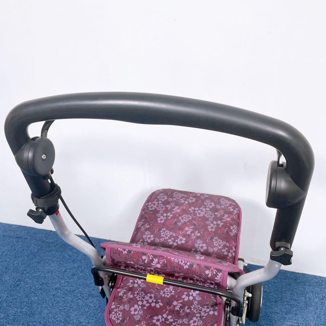 【使用少】幸和製作所 シルバーカー テイコブ パープルフラワー