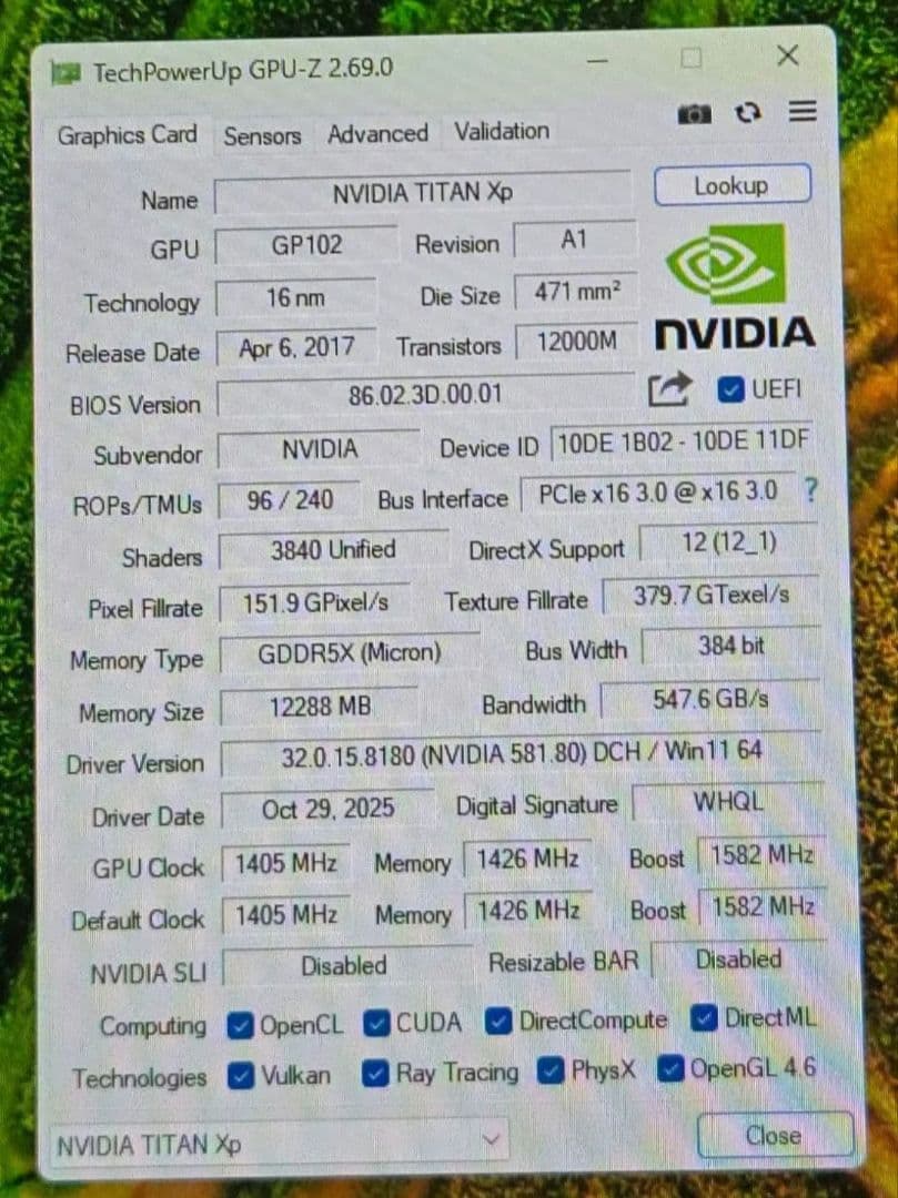 グラフィックボード・グラボ・ビデオカード TITAN Xp