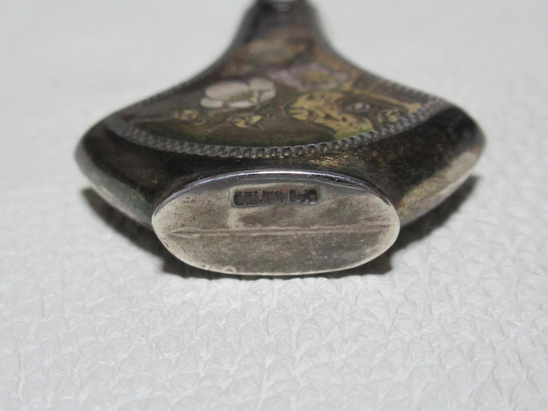 希少 美品 1960年代 日本製◆銀無垢/925 梅柄彫金 香水瓶/アトマイザー