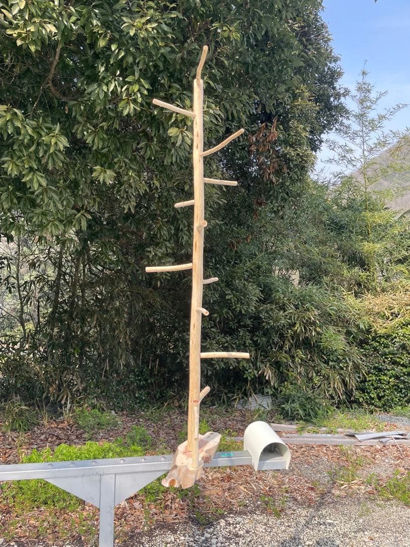 国産ヒノキ　鳥用止まり木　大型スタンド　約144センチ　小型インコ　中型インコ用