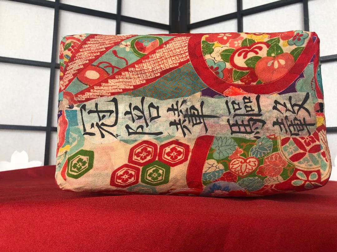 一閑張り　一閑張りバック　正絹古布　#犬張子　#福良雀　#狛犬