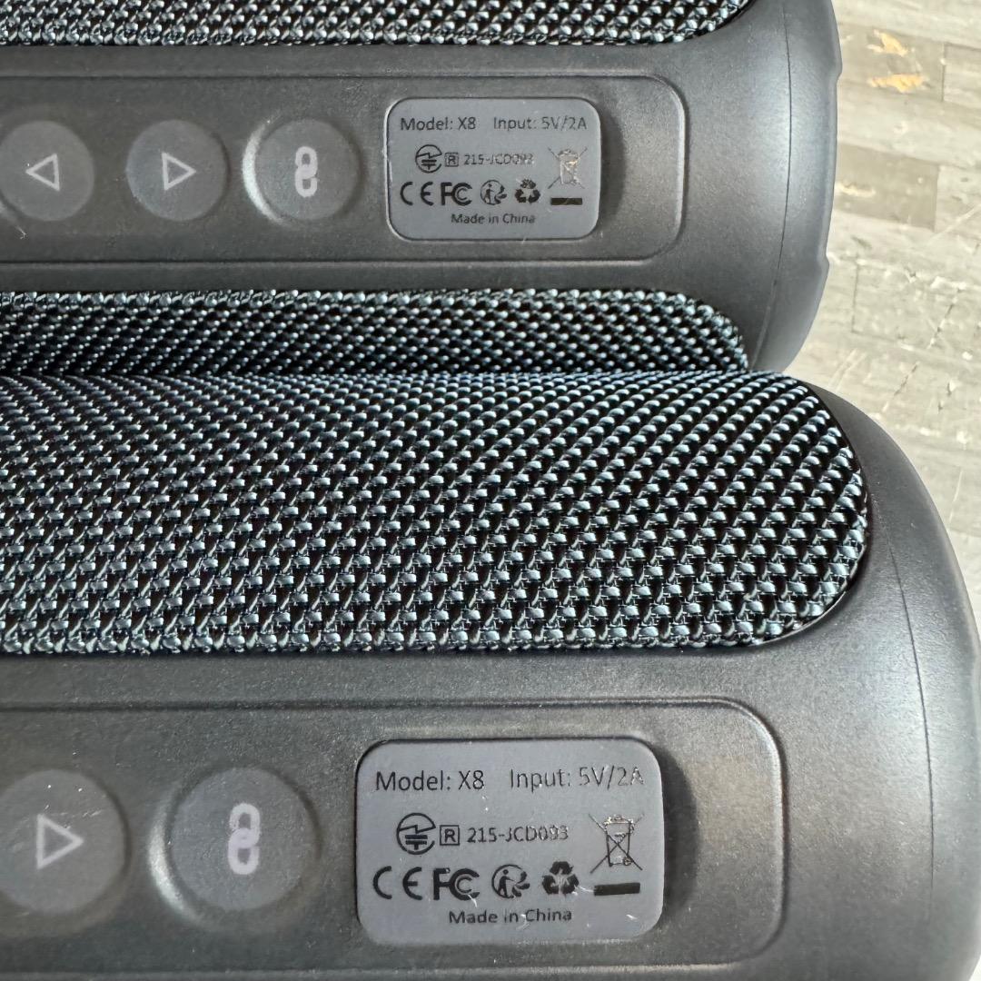 Ortizan X8 Bluetooth ワイヤレス スピーカー 2本セット