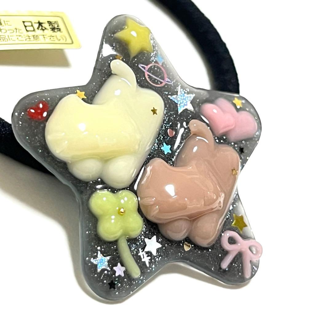 chie様お取り置きです。Ｎｏ．233 猫 レジン 星 キーホルダー レジン