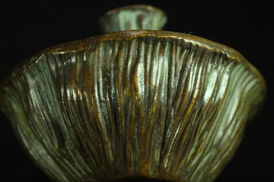 古銅 蓮 香炉 小 φ5.5cm 香道具 在銘(K-YC358)