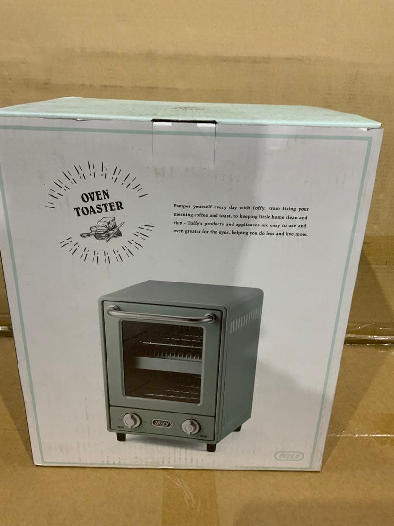 新品未使用箱不良　Toffy オーブントースター K-TS4-PA ペールアクア