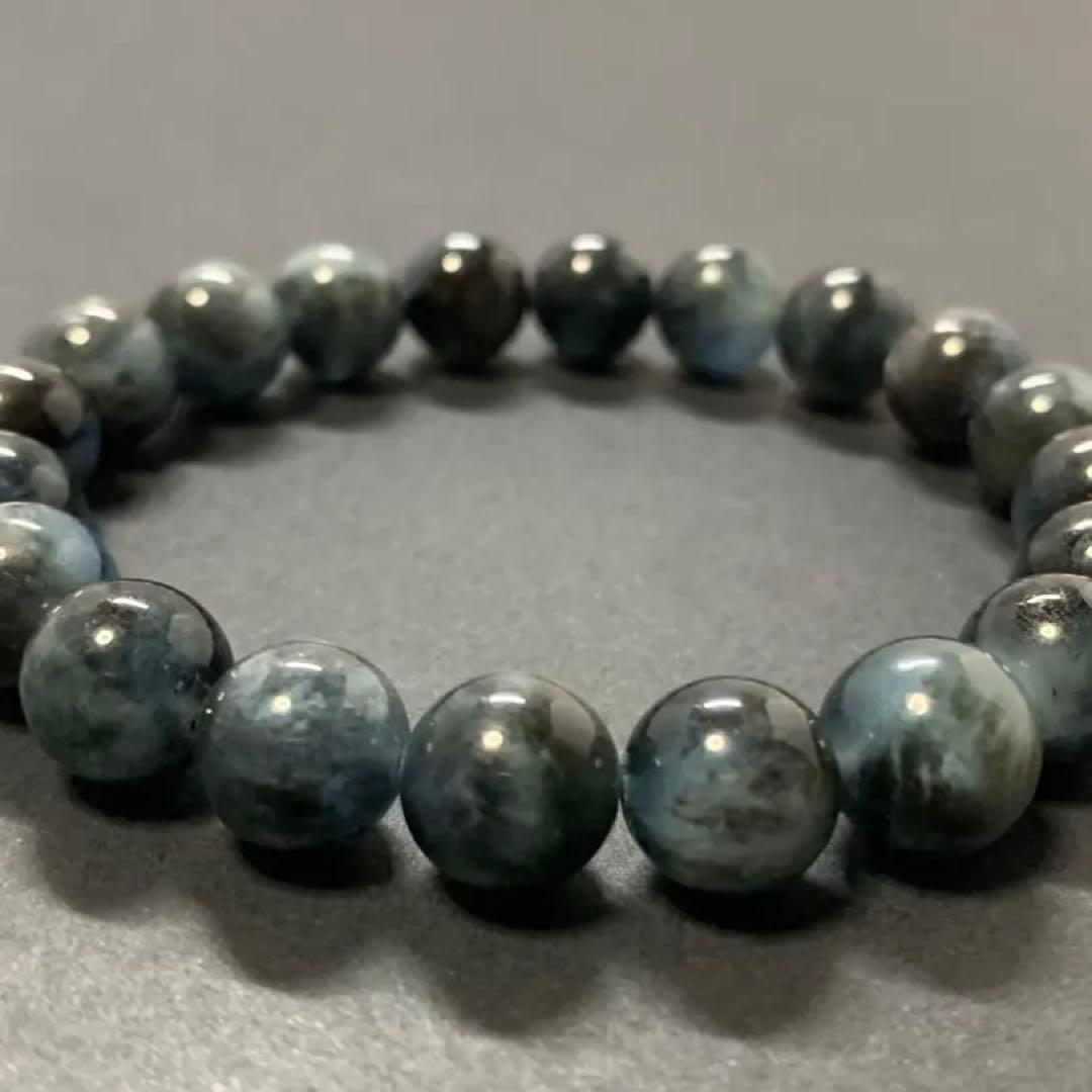 ブラックアクアマリン 10mm 天然石ブレスレット