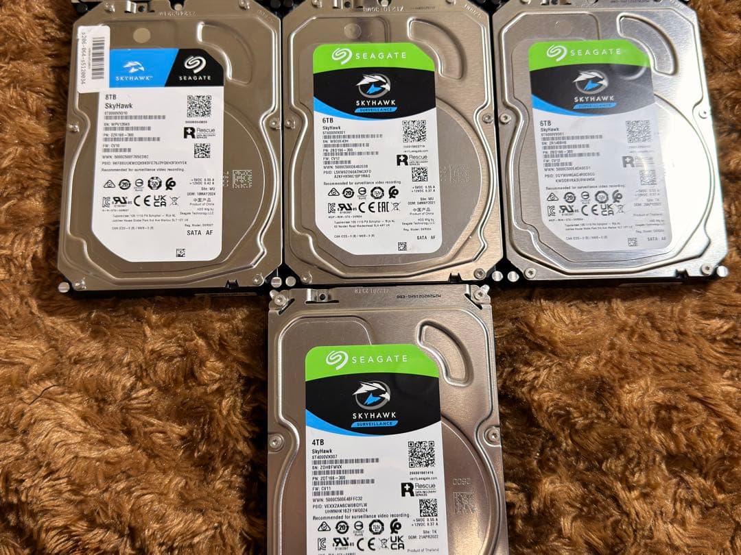 Seagate SkyHawk 8TB 内蔵型HDD セット