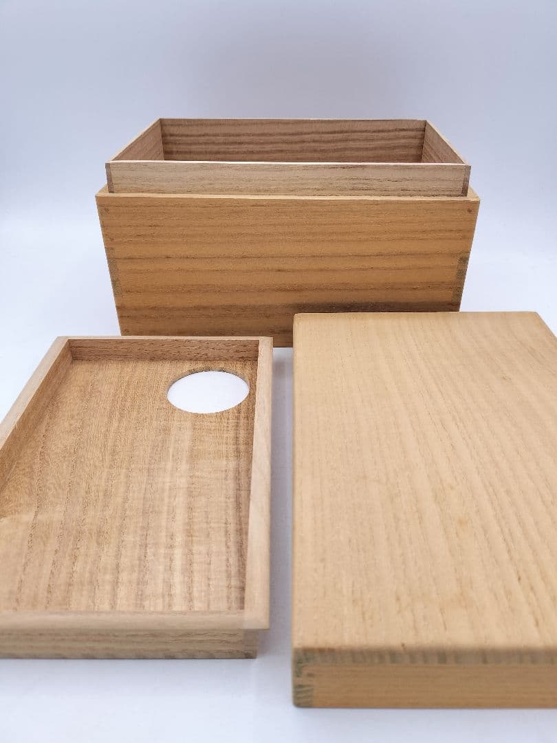 d178【特価品】茶箱セット 桐木地 茶箱・器据・和敬板 紙箱 茶道具