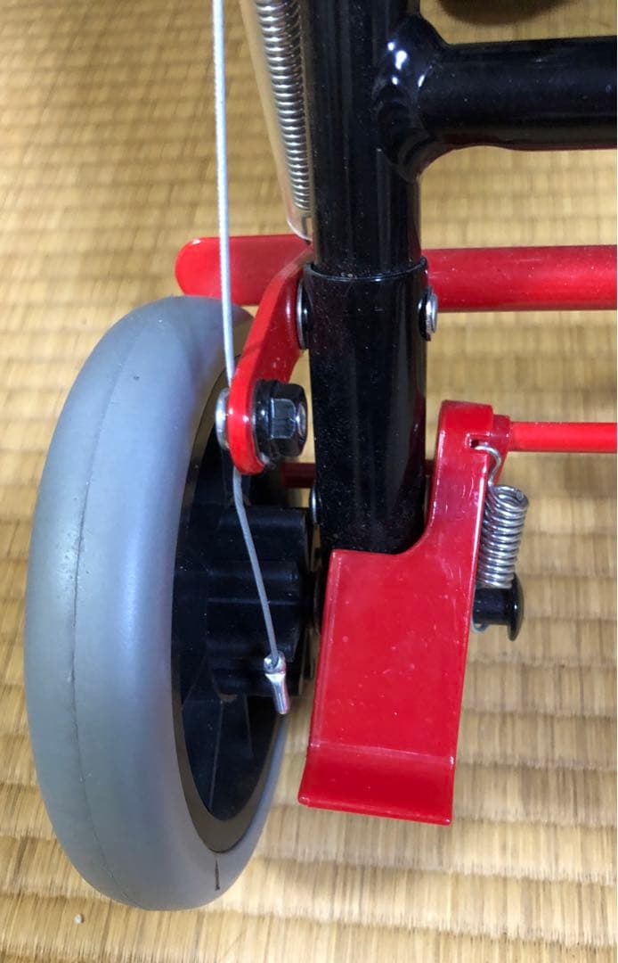 美品　ユーバ産業 シルバーカー UD-228 歩行器 アップダウン　青チェック