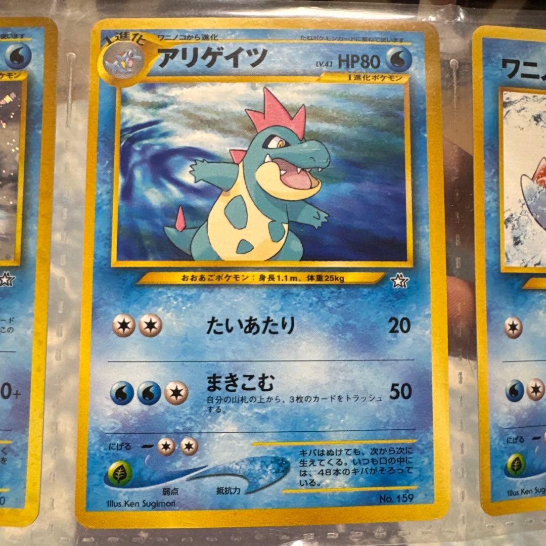 旧裏面　ポケモンカード　メガニウム　バクフーン　オーダイル