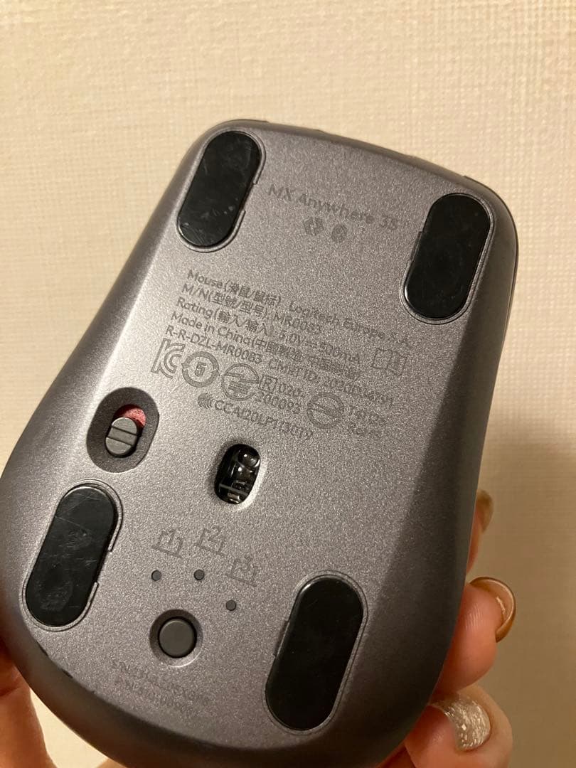 Logitech MXAnywhere 3S ワイヤレスマウス 黒