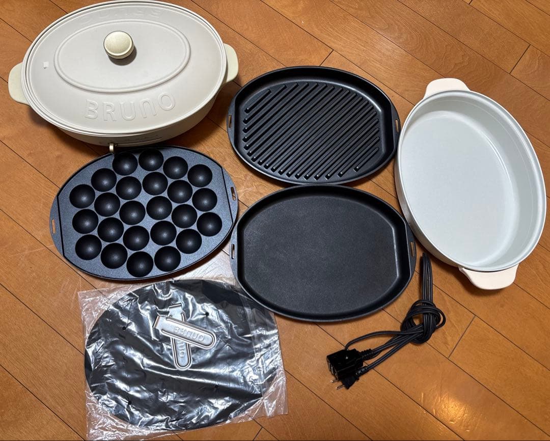 BRUNO オーバルホットプレート グレージュ