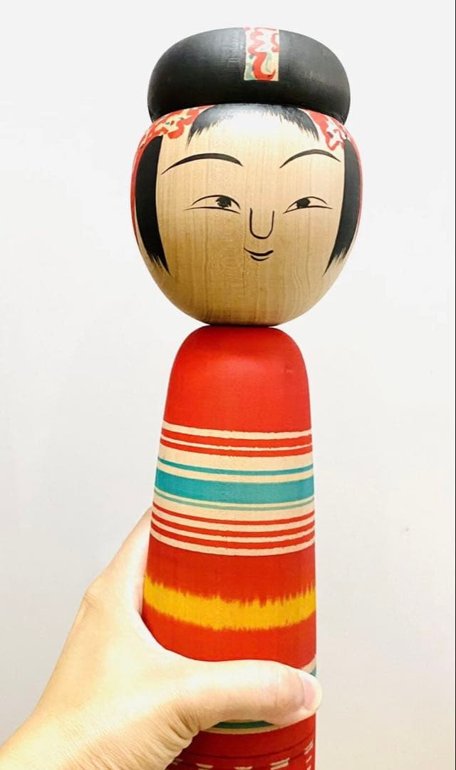中古 こけし 人形 日本 伝統 木製 BIG Pコレクション　希少　美品　美術品