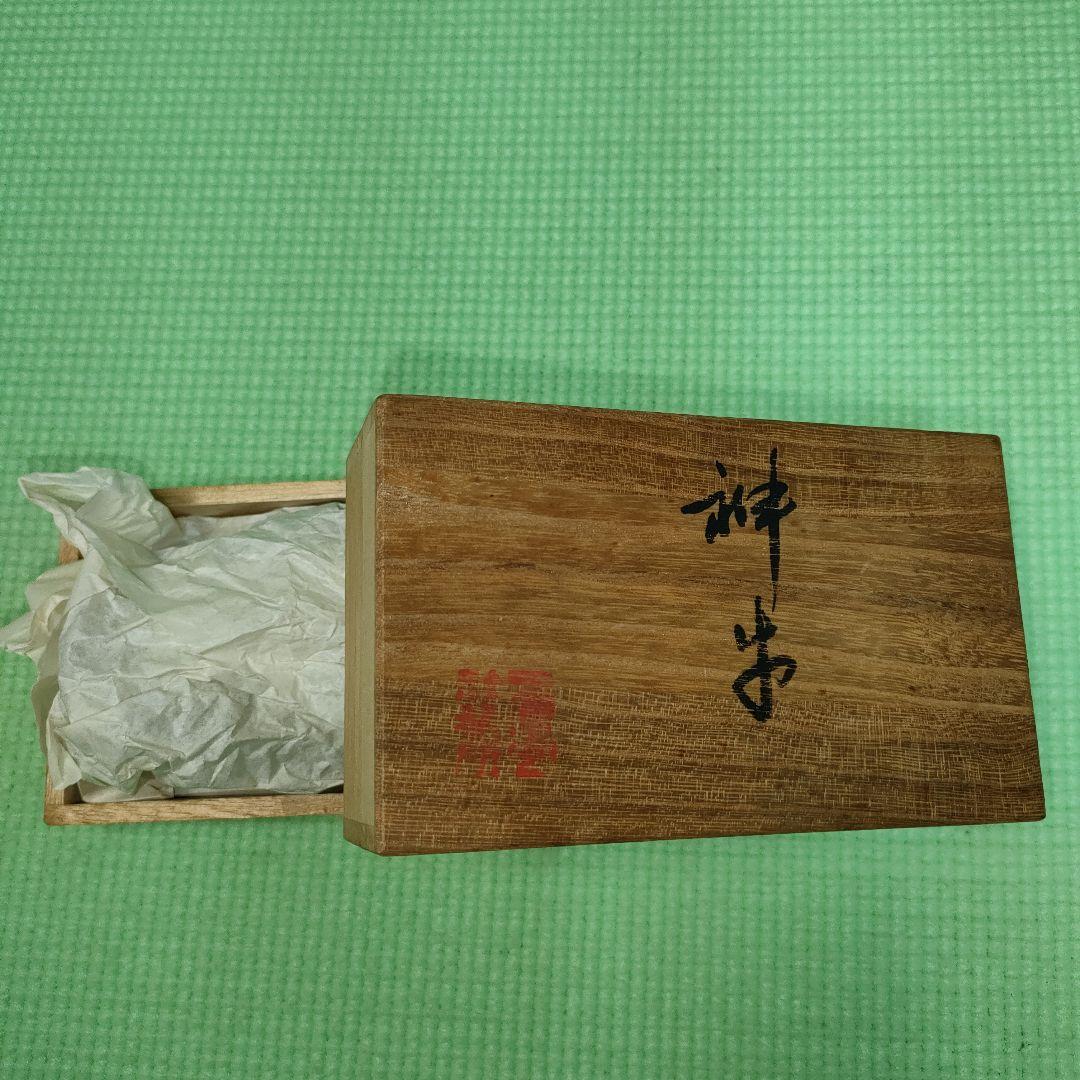 【期末大特価】神牛　大阪天満宮　撫で牛　木製箱入　牛の置物　新品未使用