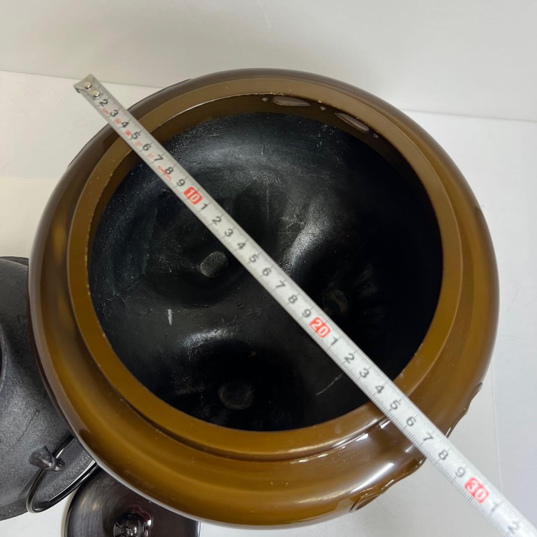 鋳師栄寿造　唐銅朝鮮風炉　共箱　7.4㌔/高さ約34㎝　東Y8-0313④タサオ