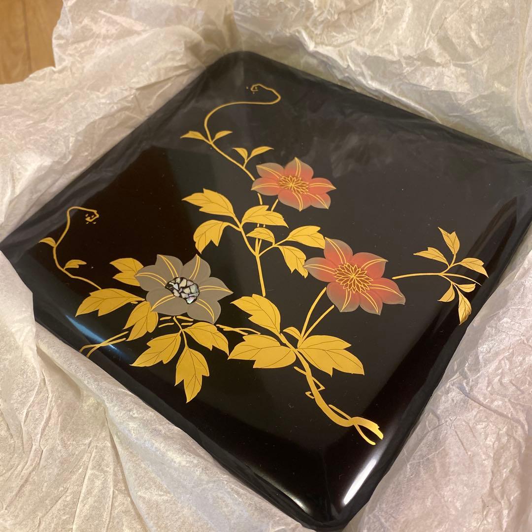 木製漆　お重箱　3段