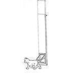 小型犬・猫用 L型ペットドアー ペットスルーもん PTG-2200　ホワイト