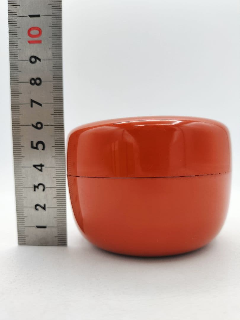 d017 平棗 朱 寿仙 茶道具 古物