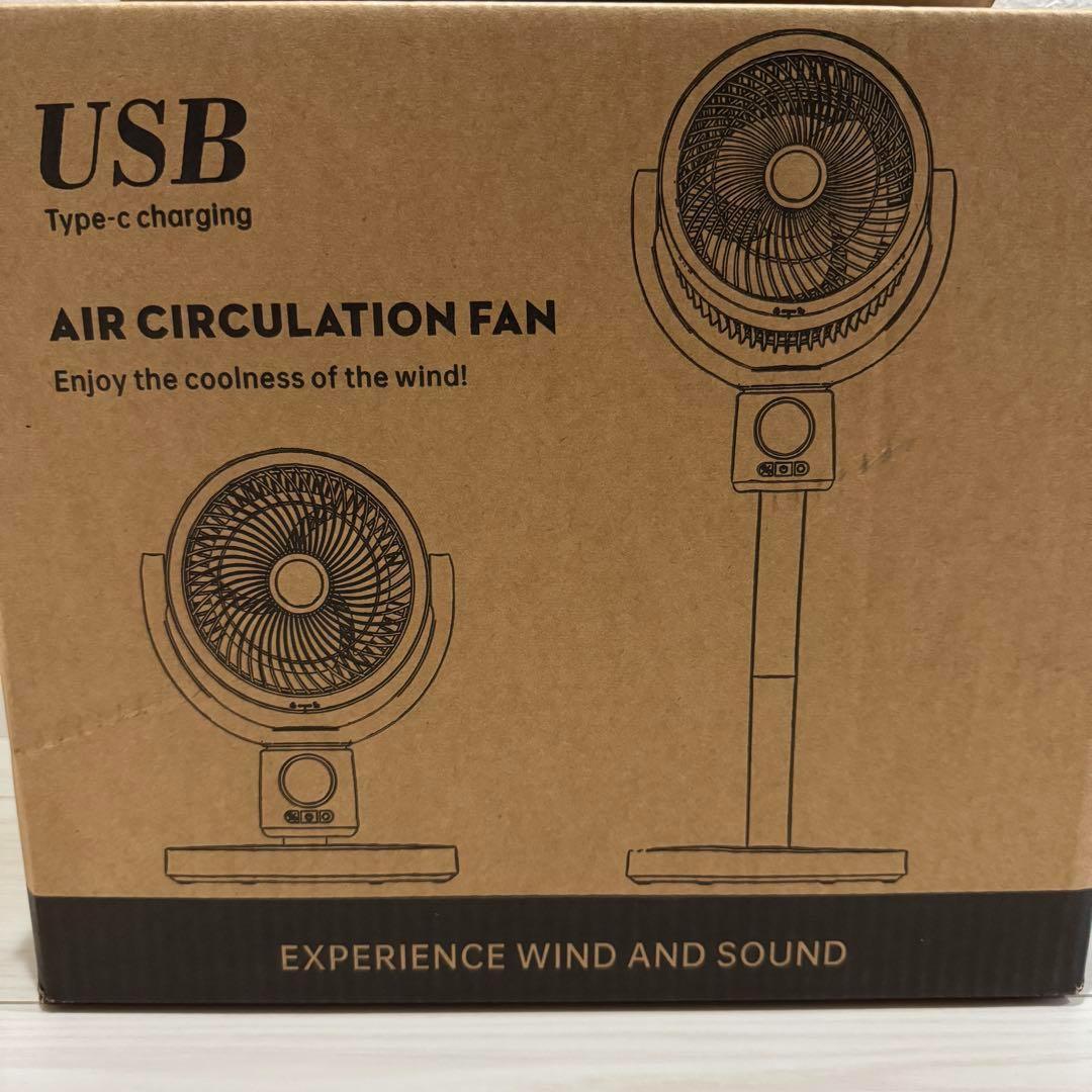 サーキュレーター 扇風機 DCモーター強力　パワフル送風　首振り　USB給電