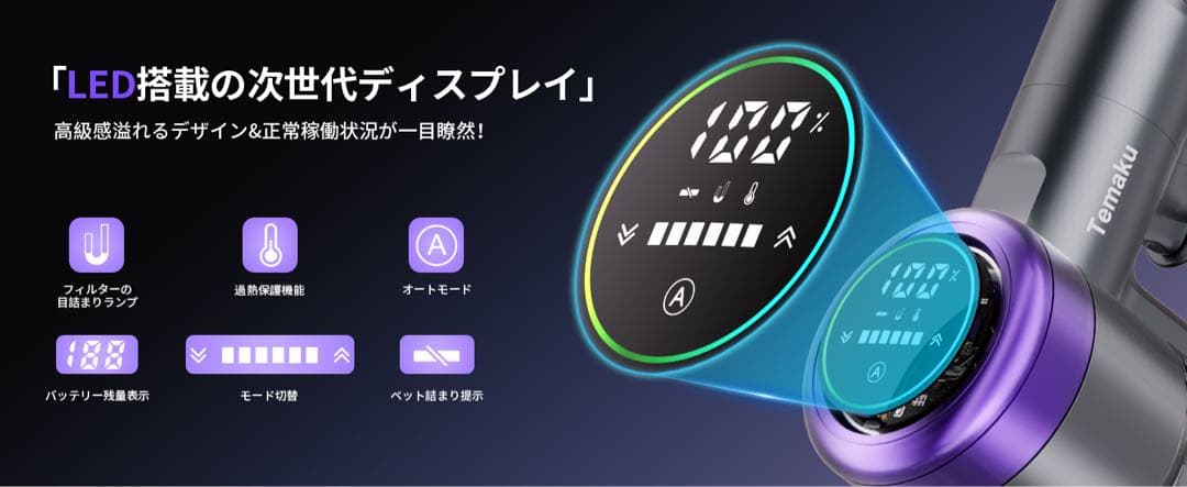 掃除機 コードレス⭕️2026年新登場⭕️業界トップレベルの115KPa超強力吸引