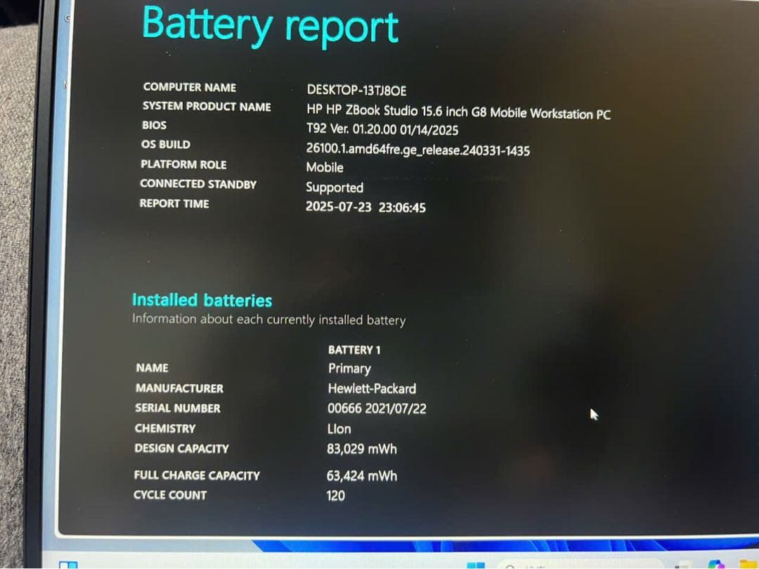 ノートPCケース HpZbook Studio G8 i7-11800H/Nvidia T1200