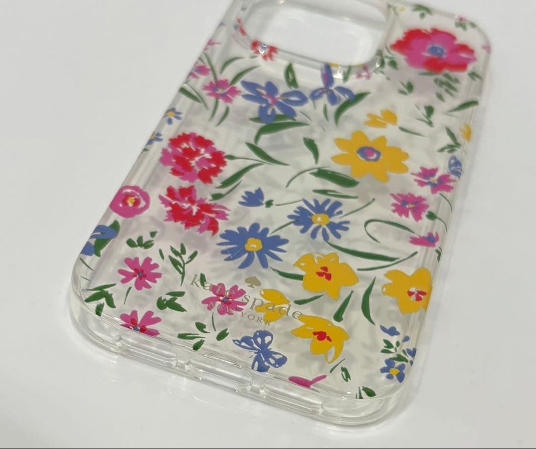 KATE SPADE iPhone14Pro ケース 花柄 リング付