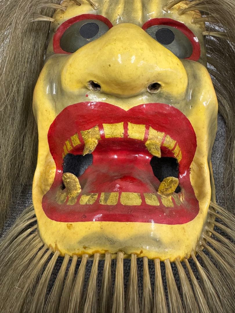 石見飾面　荒神面　魔除け　張子の面