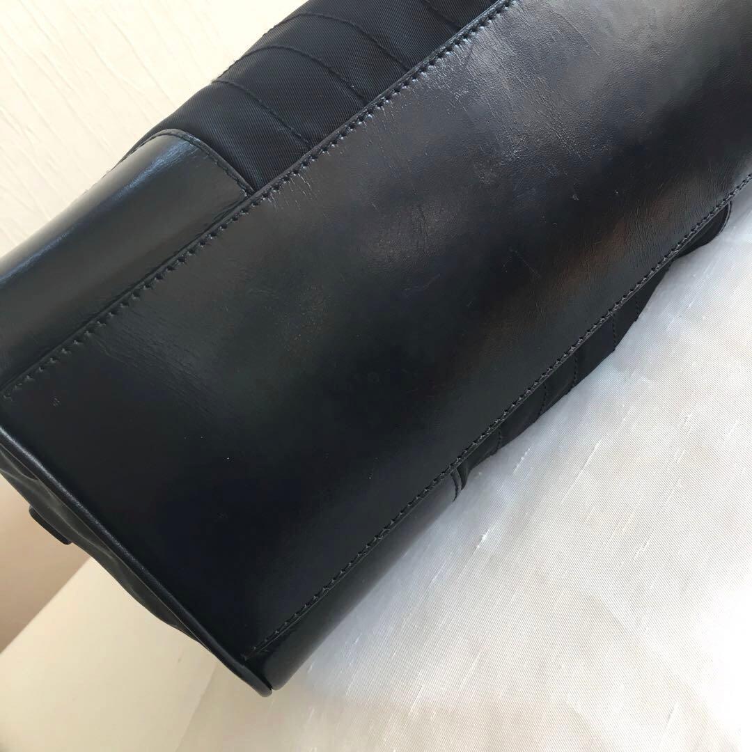 PRADA 　プラダ　ナイロンレザーミニボストンバッグ　ブラック