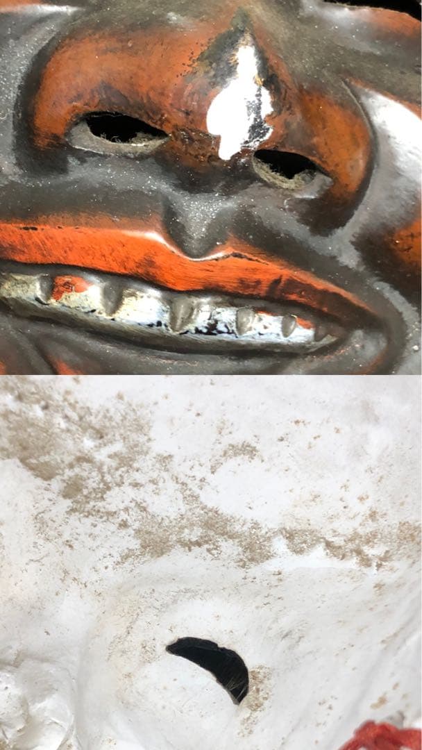 縁起物 大黒天漆面　恵比寿天 木彫り　翁面 アンティーク 3点セット　26M5
