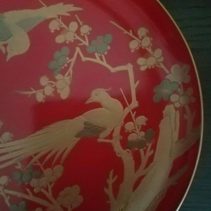 漆工芸　朱漆　金蒔絵　木盃③　江戸から明治時代　七組盃のひとつ