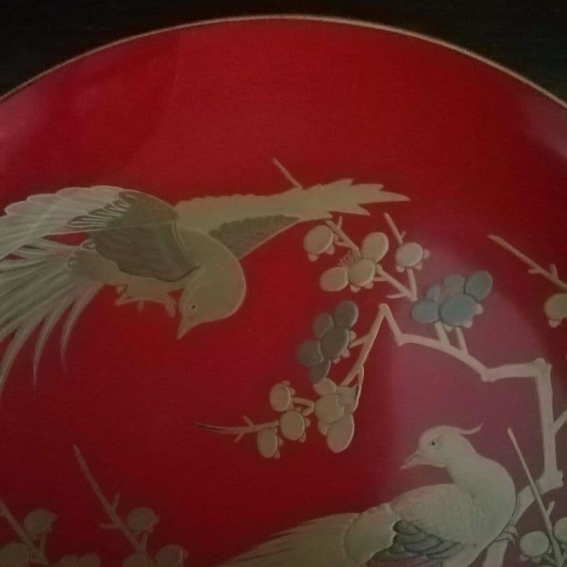 漆工芸　朱漆　金蒔絵　木盃③　江戸から明治時代　七組盃のひとつ
