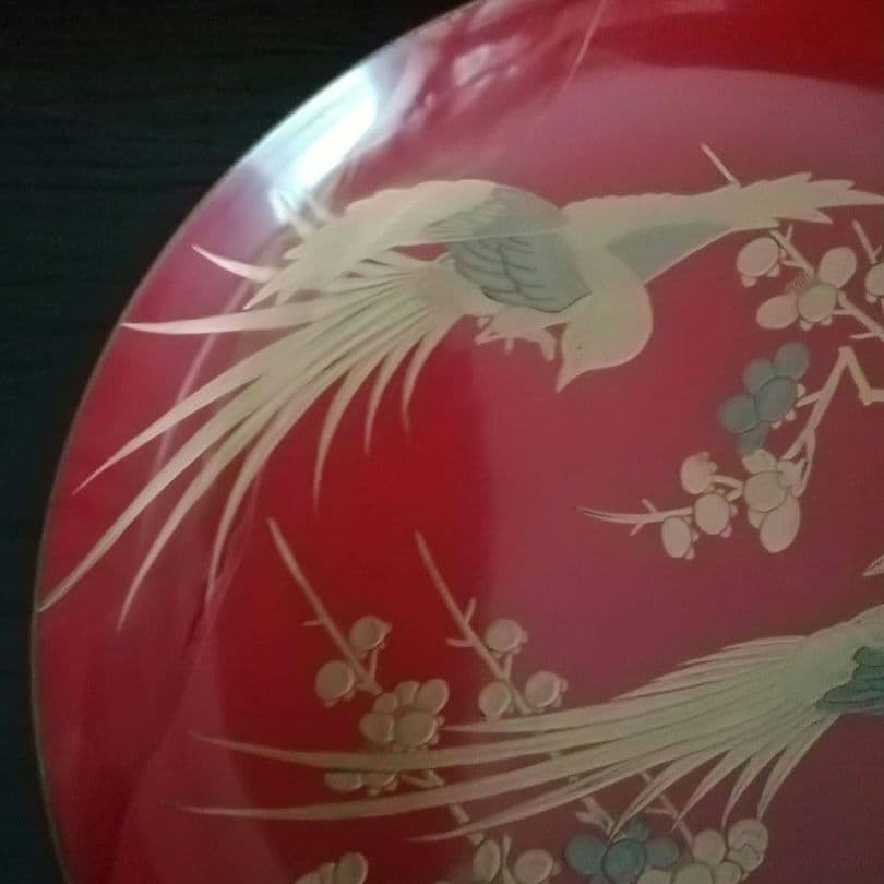 漆工芸　朱漆　金蒔絵　木盃③　江戸から明治時代　七組盃のひとつ