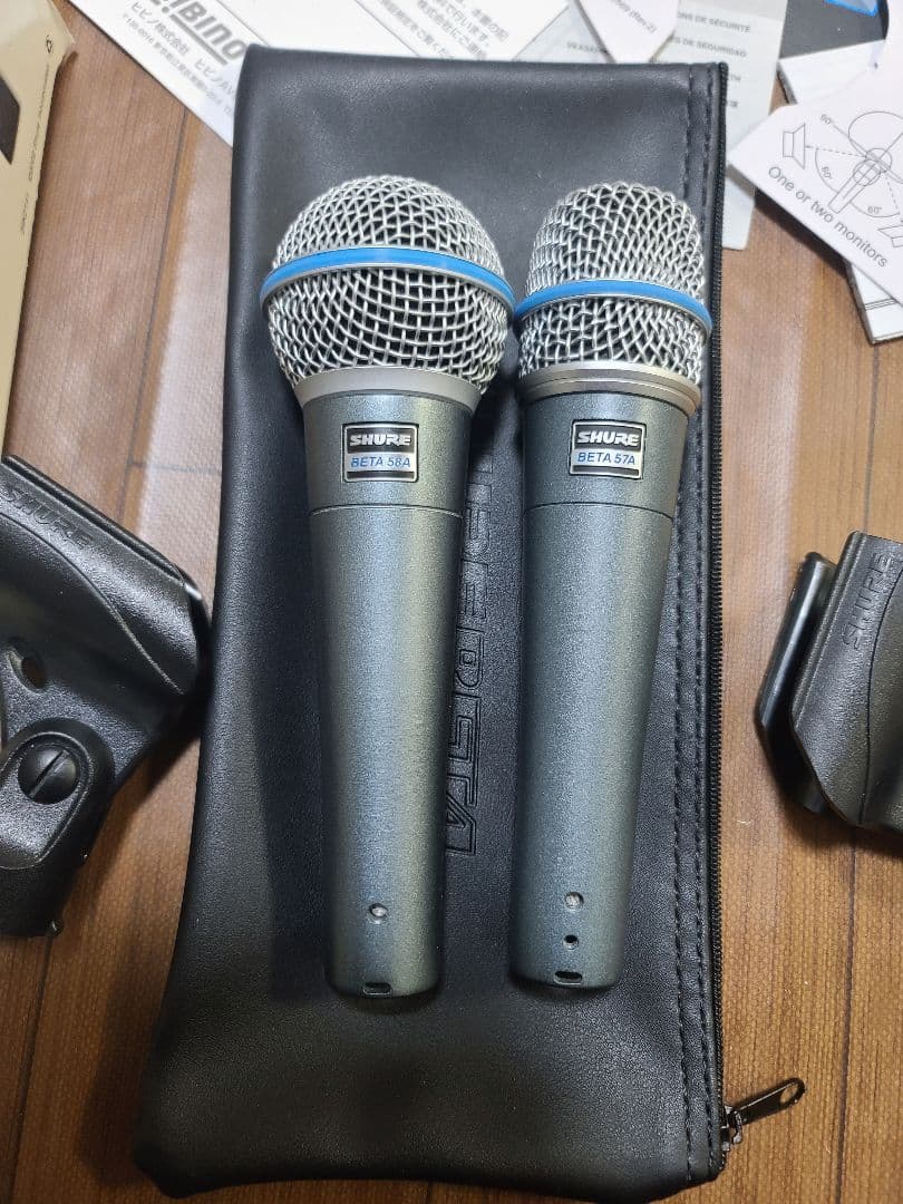 SHURE BETA57A/58A ダイナミックマイク2本セット