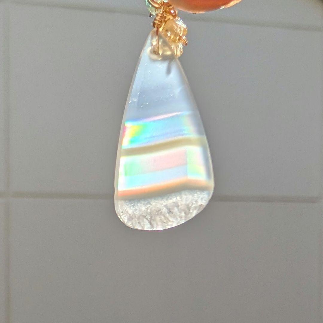 アイリスアゲート ピアス