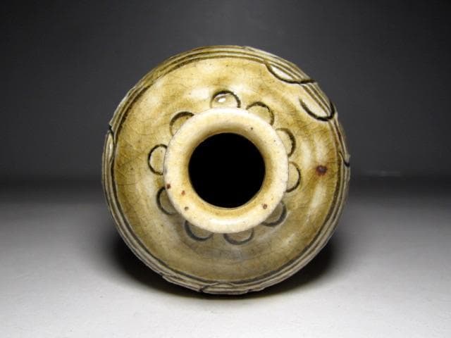 秋坂窯 八代 加藤宇助 古瀬戸釉壷 栞付き　　　　　　　　m257