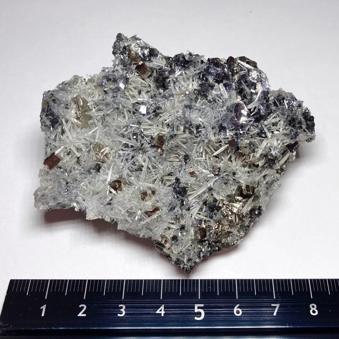 水晶 クォーツ パイライト ガレナ 共生 鉱物 原石 鉱石 天然石